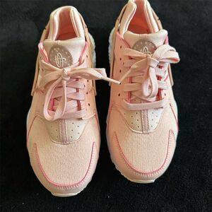 Nike Huarache Run SE Big Kids Athletic Shoes Pink Lace Up Casual